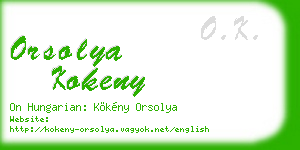 orsolya kokeny business card