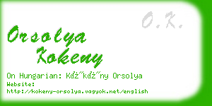 orsolya kokeny business card
